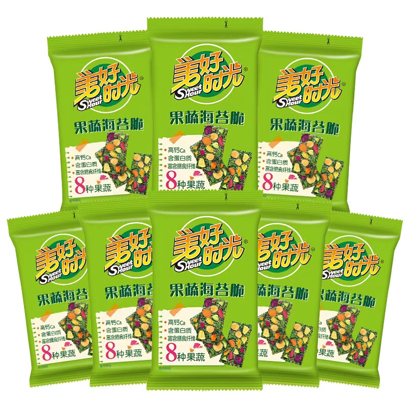 【活动专属】美好时光果蔬海苔脆夹心海苔即食紫菜儿童休闲小零食 17.8元