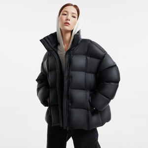 骆驼女装泡芙羽绒服加厚短款2025冬季新款保暖连帽面包羽绒外套女