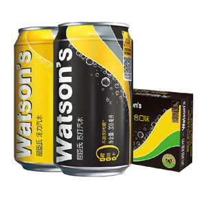 屈臣氏苏打气泡水混合口味（20原味无糖+4汤力）碳酸饮料汽水