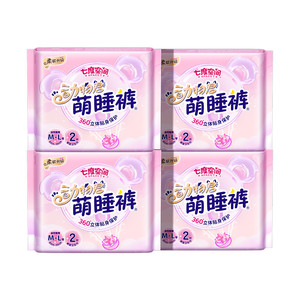 【新国标认证】七度空间安睡裤动物君裤型卫生巾安心裤10条