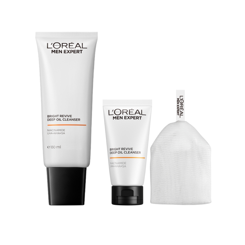 欧莱雅男士耀白洁面乳美白洗面奶控油清洁淡化痘印淡斑提亮烟酰胺 85元