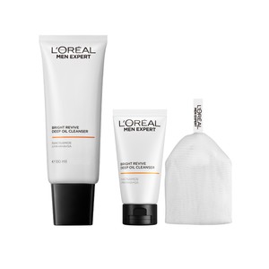 欧莱雅男士耀白洁面乳美白洗面奶控油清洁淡化痘印淡斑提亮烟酰胺