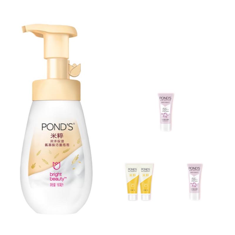 旁氏米粹洁面慕斯氨基酸系洗面奶温和保湿洁面泡泡慕斯洁面干爽 97元