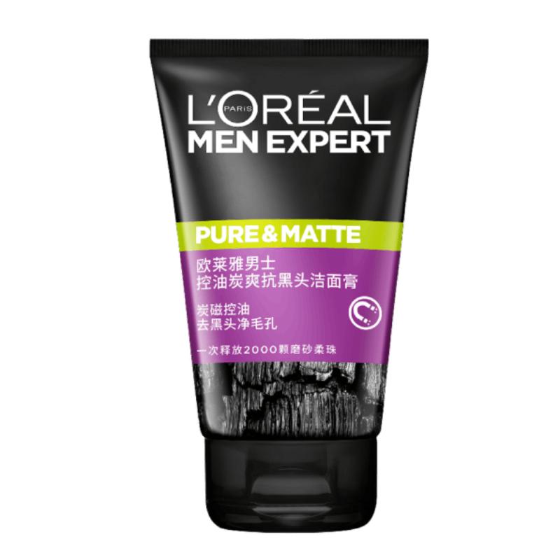 【百亿补贴】欧莱雅男士专用去黑头洗面奶清洁毛孔控油清爽洁面乳 29.9元