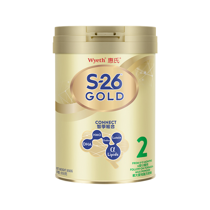 【6罐】惠氏S26金装2段牛奶粉850g新生婴儿6-12个月海外原装进口 940.5元