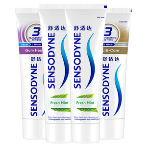 舒适达抗敏感全家齐享牙膏家庭实惠套装490g清新口气亮白防蛀护齿