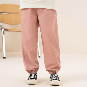 巴布豆2025年新款男童女童工装裤儿童长裤束脚裤中大童运动裤子