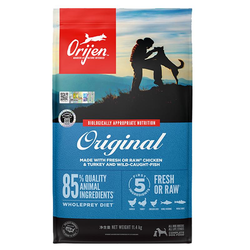 【自营】Orijen原始猎食渴望美国进口无谷全期犬原味犬狗粮11.4KG 718.25元