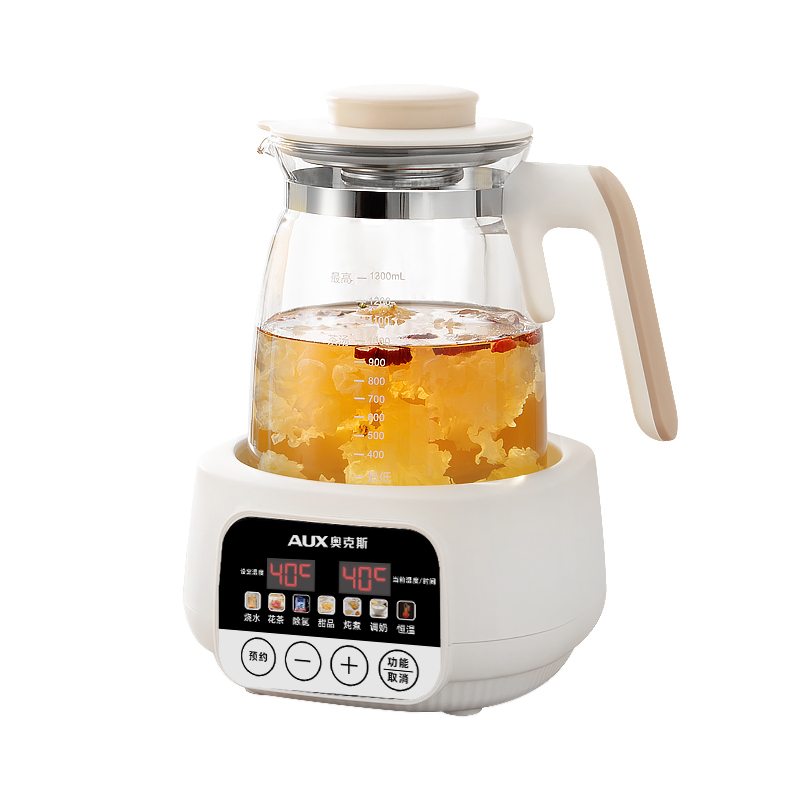 奥克斯全玻璃恒温水壶婴儿专用泡奶机调奶器家用养生智能烧水壶 117元