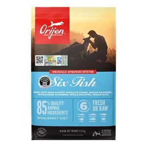 【自营】Orijen渴望美国进口成幼犬通用型六种鱼犬粮11.4kg高蛋白