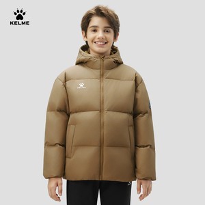 KELME卡尔美儿童保暖棉服2025秋冬新款运动时尚中大男童连帽棉衣