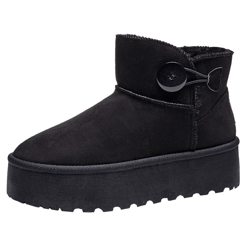 人本雪地靴女款2025新款女鞋冬季加绒加厚保暖鞋子厚底增高棉鞋女 29元