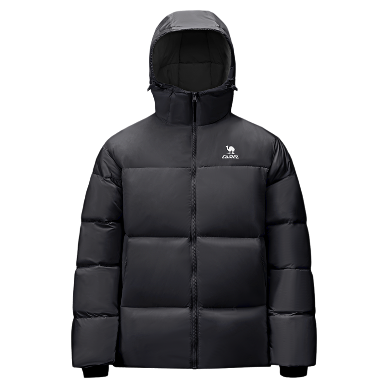 [骆驼火炉]运动三防羽绒服男冬季情侣加厚连帽防水面包羽绒外套女 419元