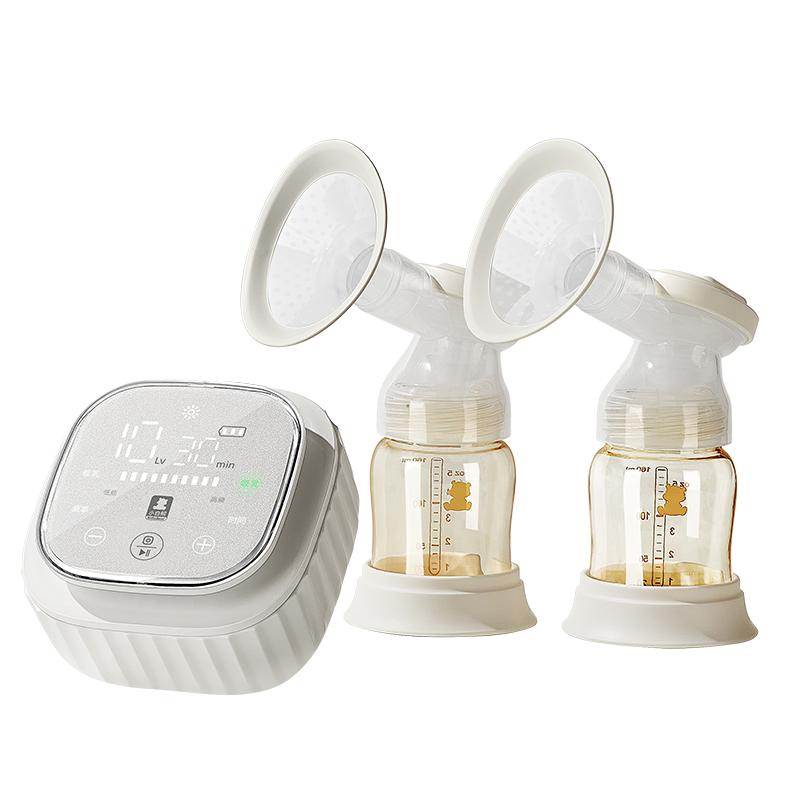 snowbear小白熊双边吸奶器微震按摩舒适吸乳免手扶自动母乳挤奶器 262.65元