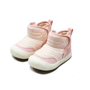 巴布豆童鞋女童棉靴冬季新款加绒保暖童鞋大棉靴子雪地靴宝宝鞋子