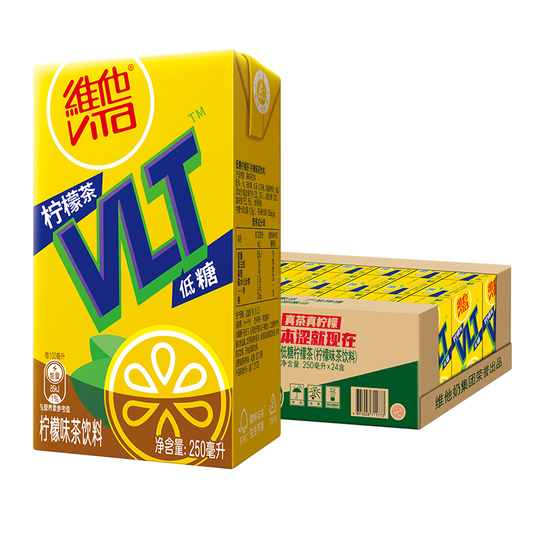 【立即购买】Vita维他低糖柠檬茶柠檬味茶饮料饮品250ml*24盒 51.8元