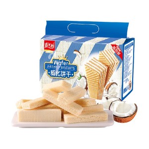 嘉士利威化饼干椰子味夹心休闲儿童零食网红早餐代餐特产小吃