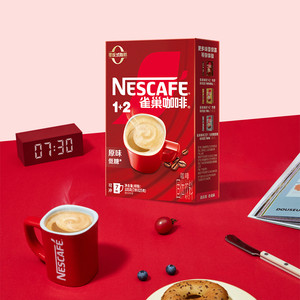 【樊振东同款】雀巢咖啡1+2原味奶香特浓无蔗糖三合一速溶咖啡7条