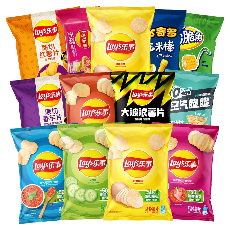 乐事薯片解馋小吃休闲零食食品大礼包办公室零食多口味组合任选T 39元