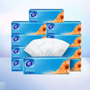 【进直播间享加赠】维达纸巾抽纸超韧整箱面巾纸餐巾卫生纸擦手纸