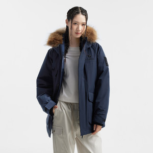 骆驼羽神Ultra女装鹅绒派克羽绒服冬季新款毛领加厚鹅绒羽绒外套