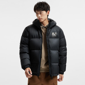 骆驼黑钻5PLUS 男装羽绒服秋冬情侣款加厚保暖连帽面包服外套户外