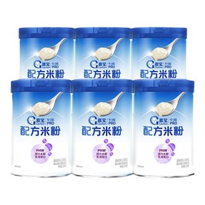 【囤货壕礼多】嘉宝配方米粉PHW部分水解蛋白益生菌高铁米粉6罐