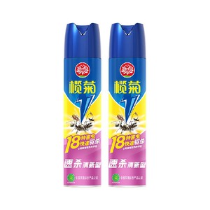 包邮榄菊杀虫剂预防蚊虫白纹伊蚊速杀清香600ml*2家用蟑螂气雾剂