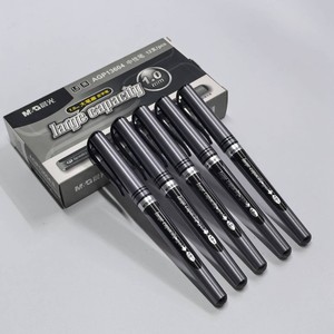 晨光AGP13604加粗1.0mm碳素中性笔大容量速干签字练字笔 子弹头笔芯巨能写顺滑学生办公考试专用黑色水笔