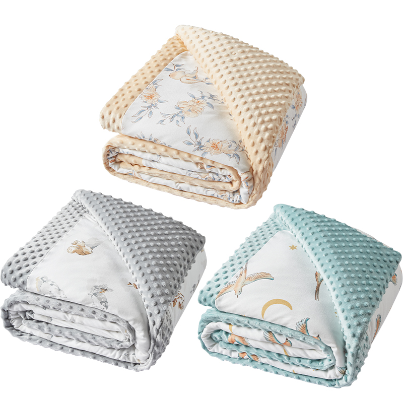 可优比婴儿被子儿童豆豆被宝宝幼儿园恒温冬季四季盖毯新生儿冬被 66元