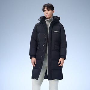 波司登冬女士大长款过膝连帽羽绒服加厚情侣时尚撞色冬季外套正品