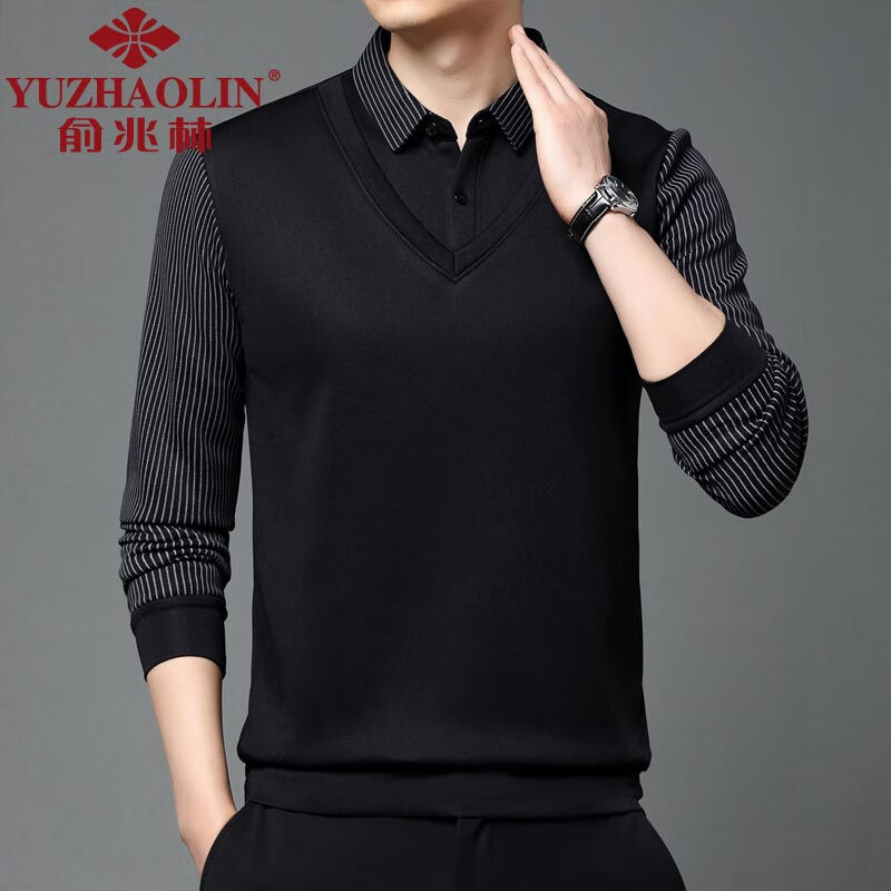 【旗舰店】俞兆林 新款假两件长袖 39.9元