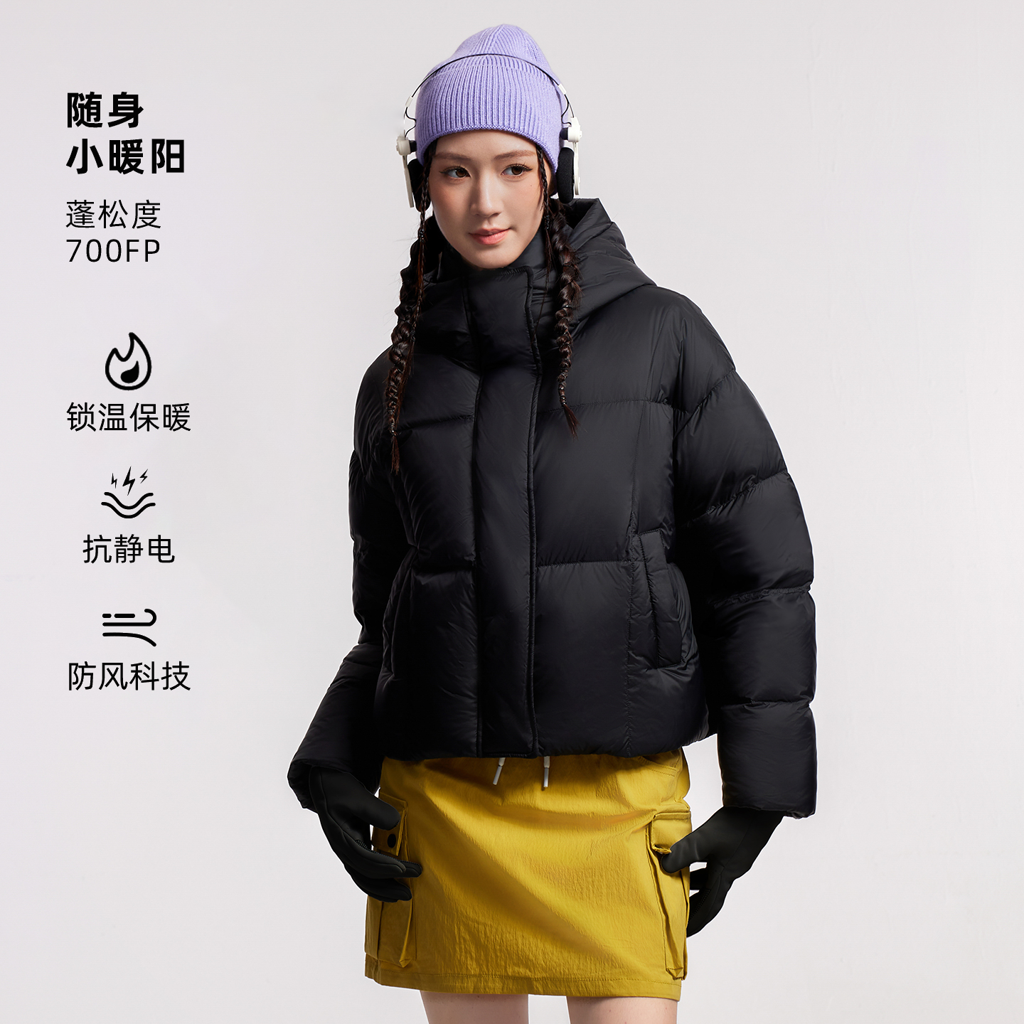 骆驼火炉运动三防羽绒服秋冬男女情侣防水加绒保暖面包服连帽外套 419元