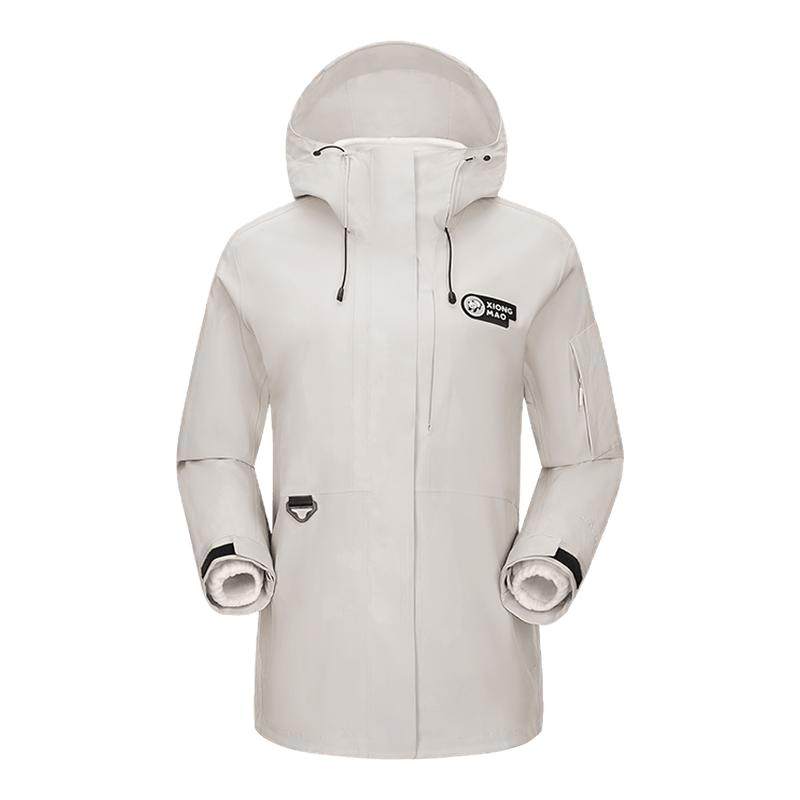 骆驼熊猫羽绒三合一冲锋衣女秋冬新款户外防风防水加厚保暖外套男 419元