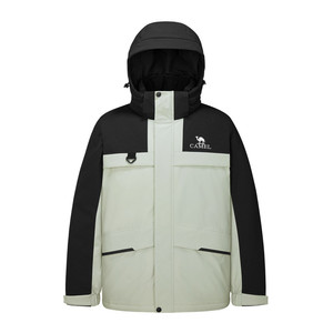 骆驼羽绒服男女连帽保暖2025新款户外防风防水冬季工装外套情侣款