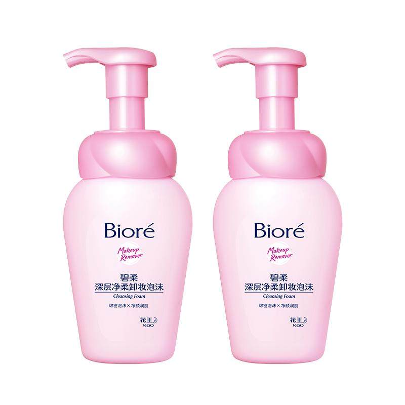 碧柔Biore深层净柔卸妆泡沫150ml*2瓶净透清洁毛孔 50.62元