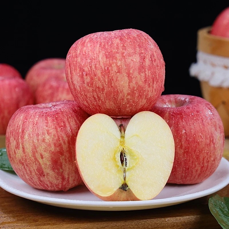 脆甜正宗陕西洛川苹果新鲜现摘当季整箱红富士包邮批发价采摘果农 25.89元