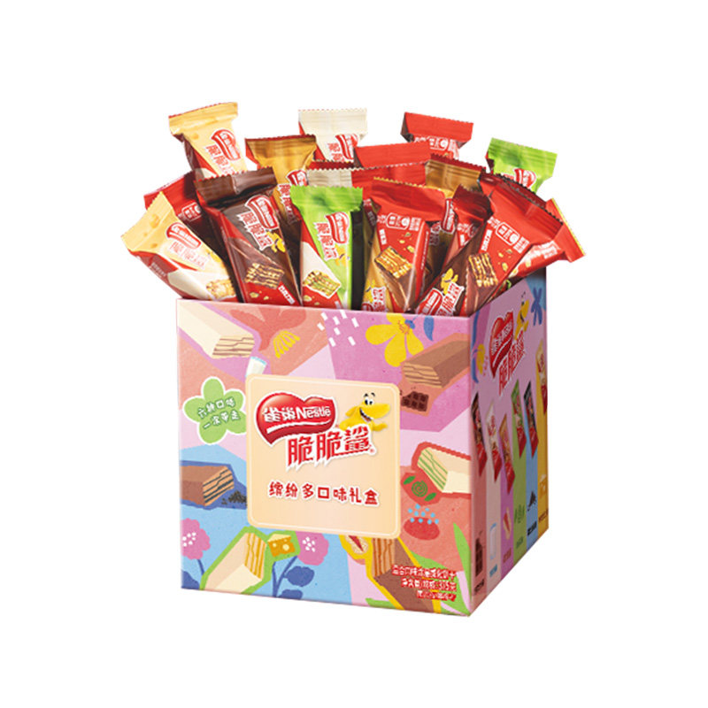 【详情领淘金币补贴】雀巢脆脆鲨混合口味30条威化饼干375g送礼 16.22元