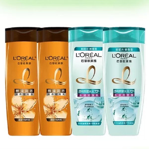 款式随机介意慎选欧莱雅洗发露润发乳随机100ml*4