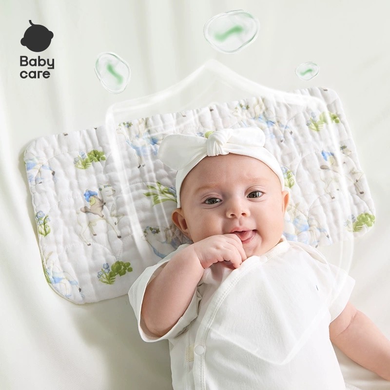 babycare新生儿云片枕头婴儿纱布透气吸汗宝宝枕头拍嗝巾0-3月 35元