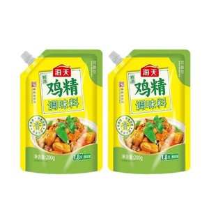 海天精选鸡精200g*2袋提鲜增味炒菜拌馅煮汤家用厨房调味品调料