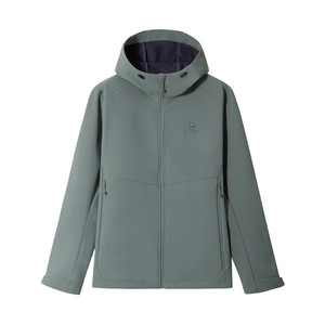 骆驼男装软壳外套秋冬新款户外防泼水防风加绒保暖休闲连帽外套