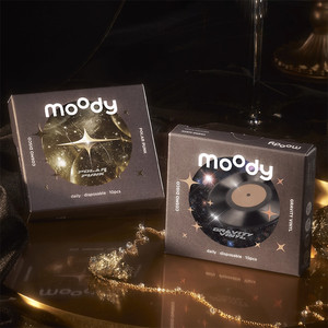 moody美瞳日抛囤货装引力黑胶彩色隐形眼镜30片60片