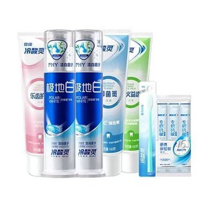 【吴磊推荐】冷酸灵抗敏感牙膏套装极地白清新口气洁白牙齿旗舰店