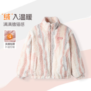巴布豆童装女童摇粒绒外套2025冬季新款中大儿童加厚毛毛衣