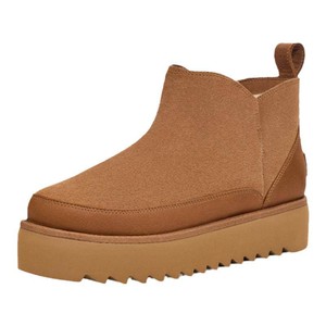 UGG冬季女士时尚舒适纯色简约厚底圆头保暖休闲短靴雪地靴1166753