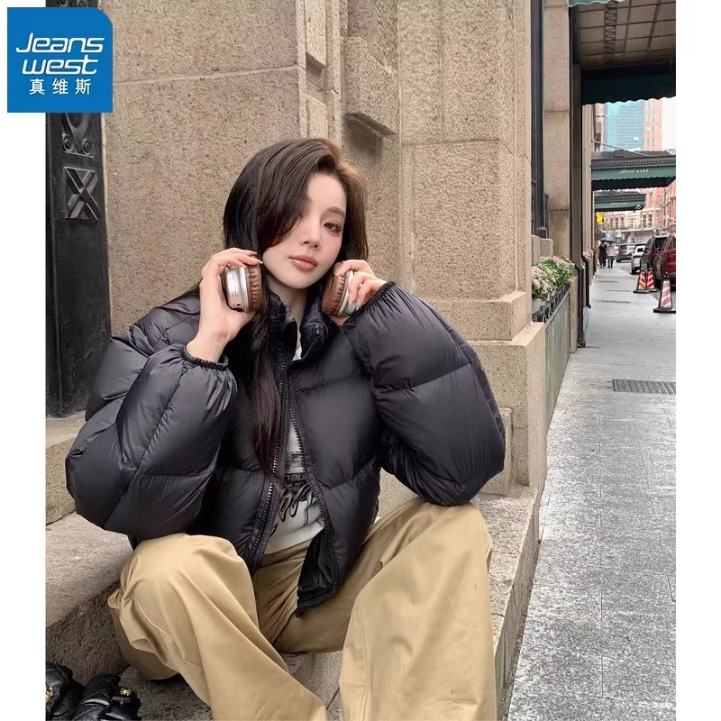 KYP真维斯青少年女装2024冬季新款 时尚百搭小个子短款棉衣外套 49元