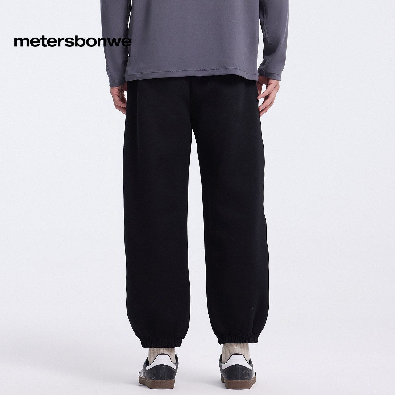 美特斯邦威束脚裤男士2025春季新款休闲舒适宽松垂感卫裤束脚长裤 89元