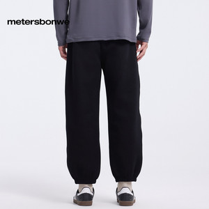 美特斯邦威束脚裤男士2025春季新款休闲舒适宽松垂感卫裤束脚长裤