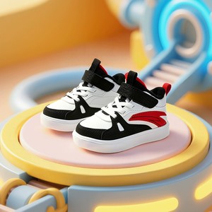 安踏学步鞋二棉鞋秋冬新款男女宝宝鞋加绒保暖高帮运动鞋幼儿园鞋